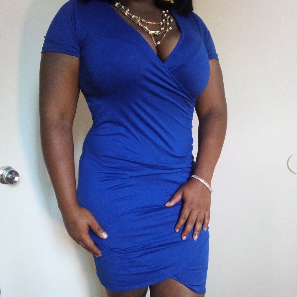 HP Blue stretch cocktail dress